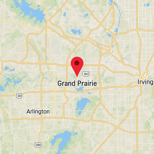grand prairie tx on a map