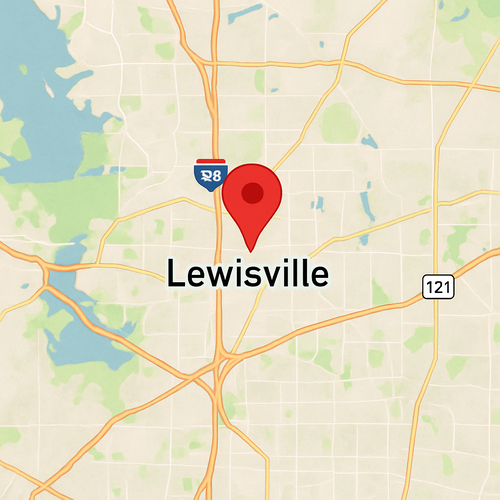 lewisville texas on a map