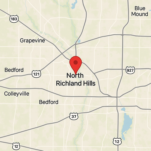 north richland hills, tx on a map