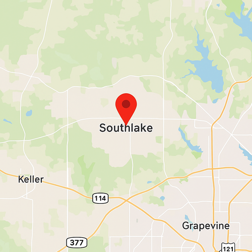 southlake, texas on a map