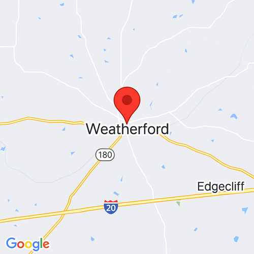 map of weatherford, tx